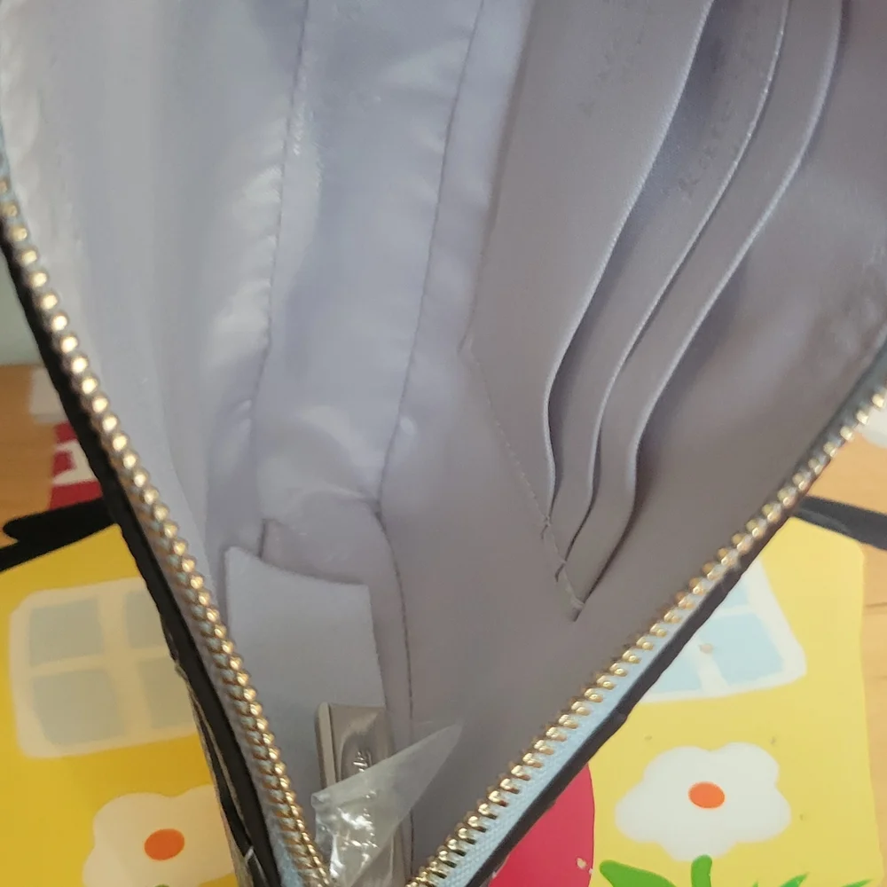 kate spade Two-Tone Light Blue Leather Clutch Bag - Picture 8 of 10